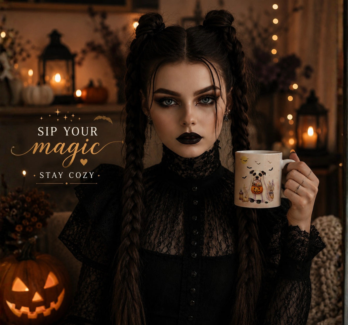 Ghost Dog Halloween Mug