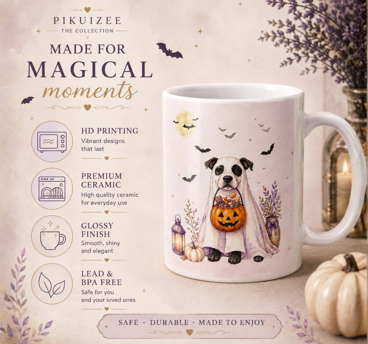Ghost Dog Halloween Mug
