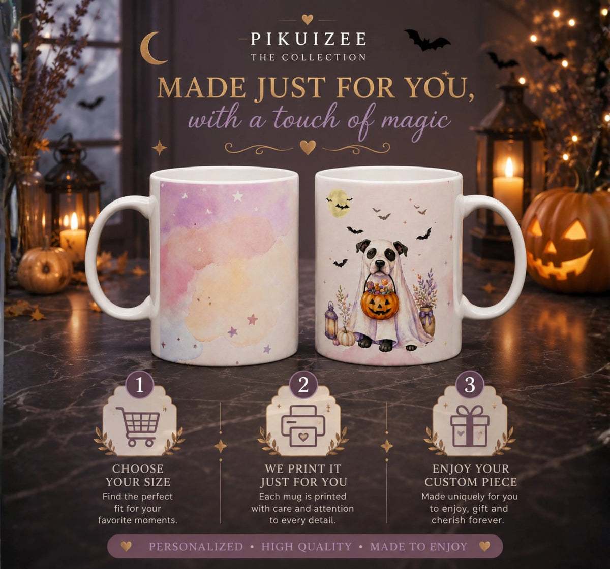 Ghost Dog Halloween Mug