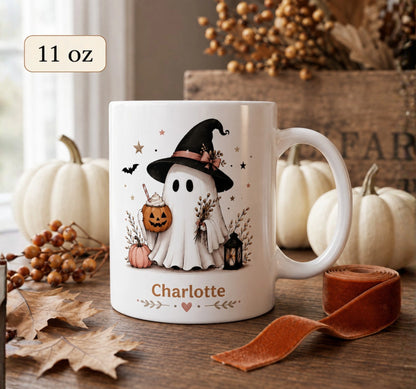 Ghost Witch Hat Halloween Mug
