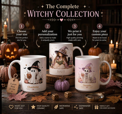 Ghost Witch Hat Halloween Mug