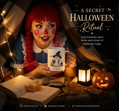 Ghost Witch Hat Halloween Mug