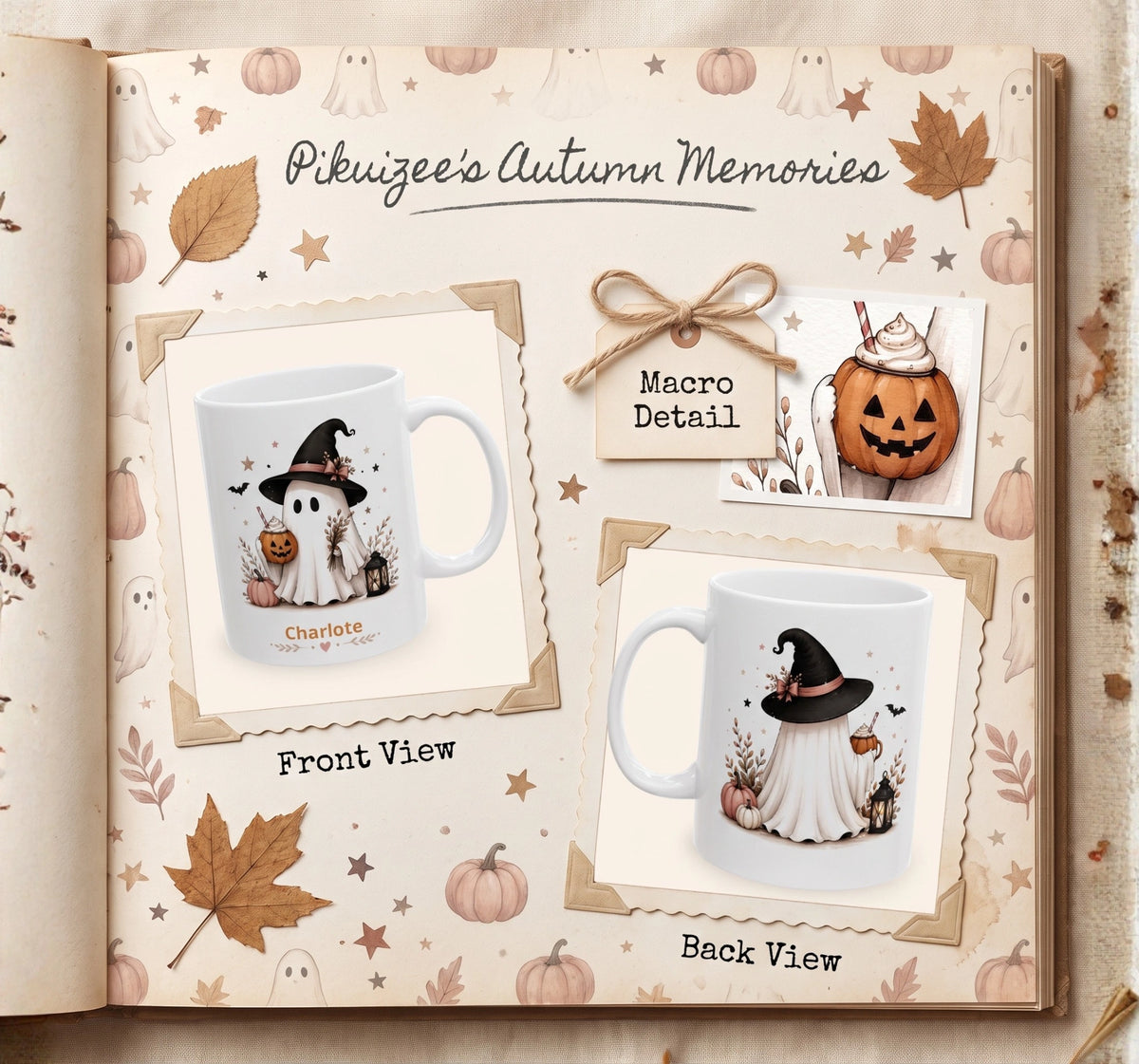 Ghost Witch Hat Halloween Mug