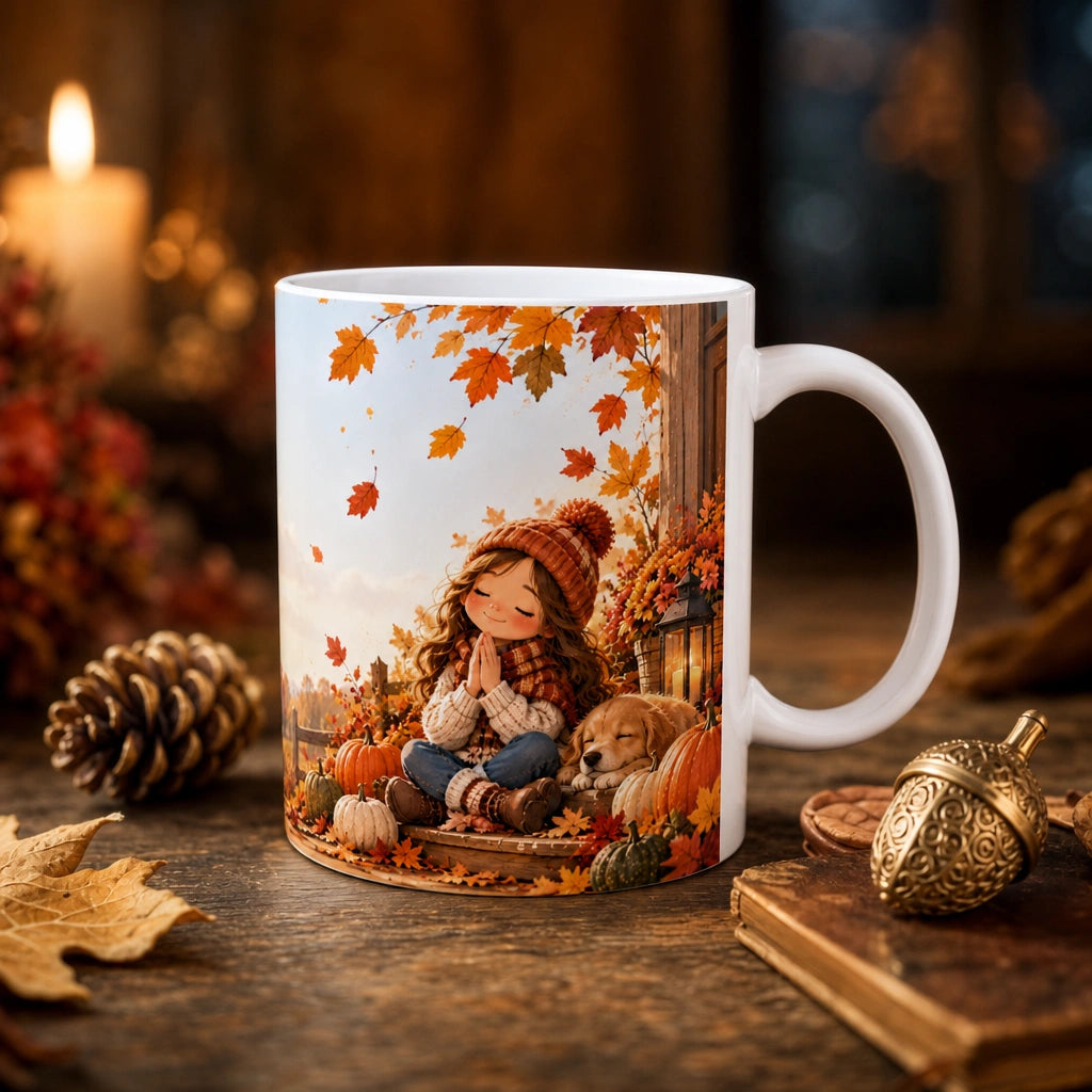 Happy Thanksgiving Ceramic Mug | Cozy Fall Gift - new - Hero