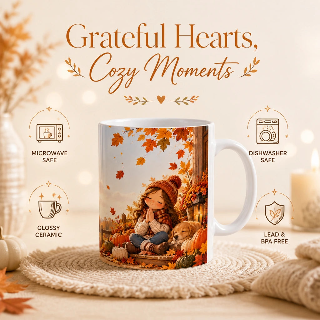 Happy Thanksgiving Ceramic Mug | Cozy Fall Gift - new - Product Feature