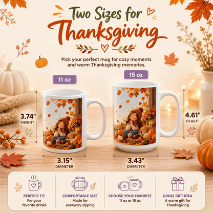 Happy Thanksgiving Ceramic Mug | Cozy Fall Gift - new - Variants Size