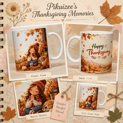 Happy Thanksgiving Ceramic Mug | Cozy Fall Gift - new - Wrap Around Artwork