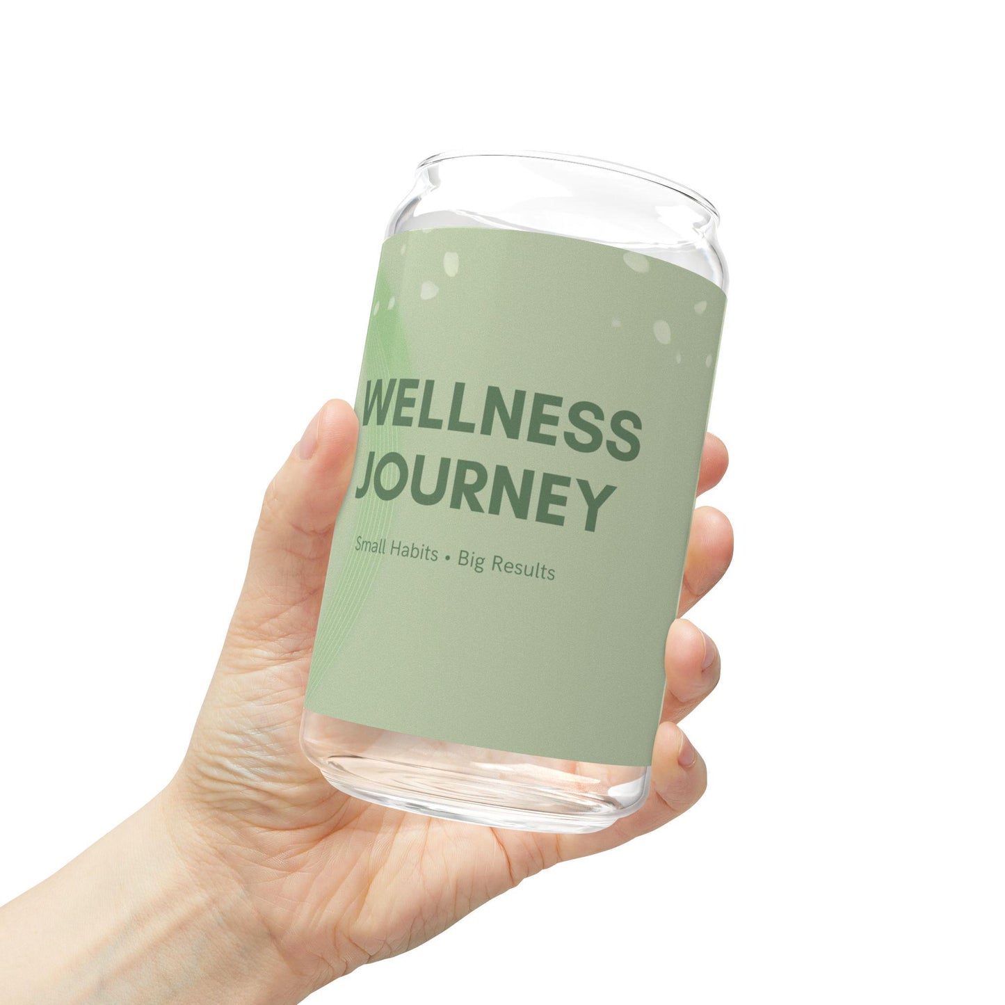 Wellness Journey Sipper Glass | Hydration Habit Tracker