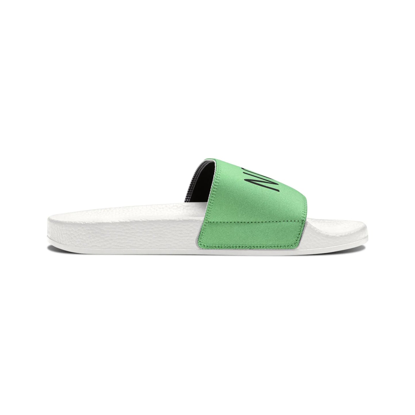 Nourish Typography Youth Slide Sandals | Minimalist Design