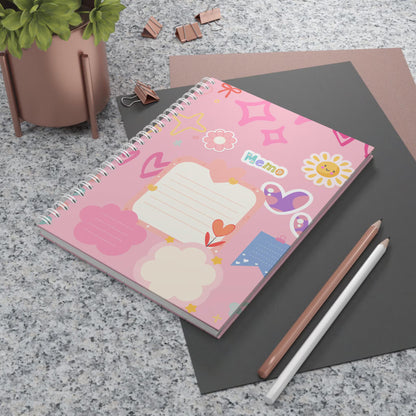 Cute Memo Spiral Notebook | Kawaii School Journal