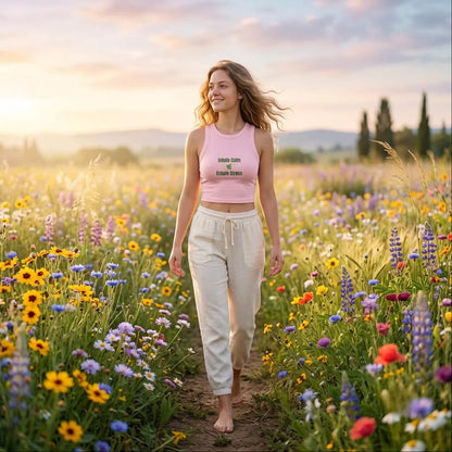 Inhale Calm Exhale Stress Tank Top | Mindfulness Wellness Tee