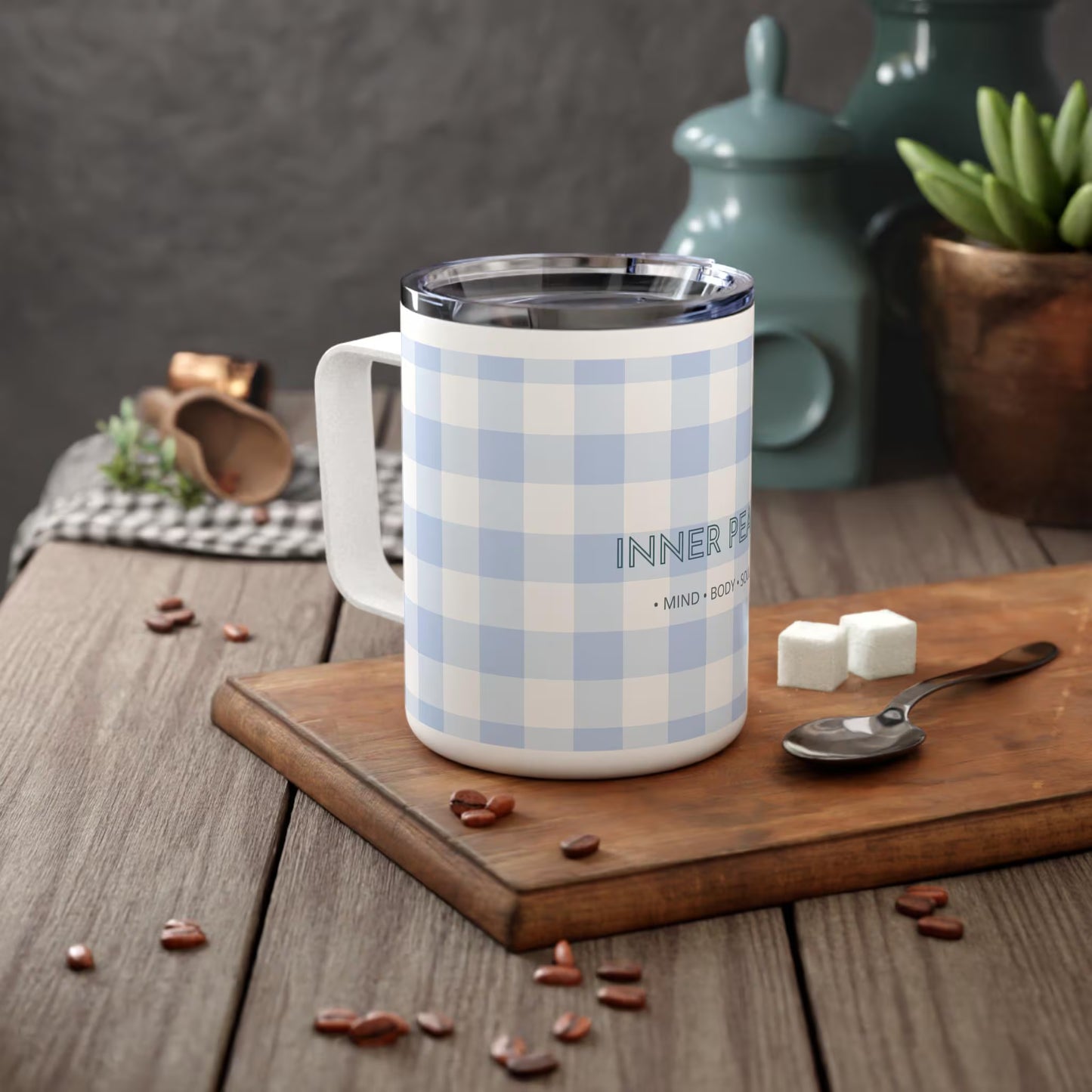 Inner Peace Mind Body Soul Insulated Coffee Mug | Wellness Gift