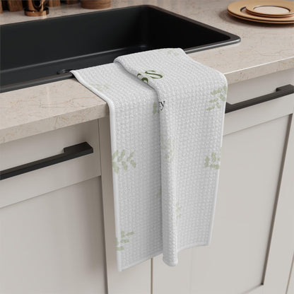 Wellness Leaf Microfiber Tea Towel | Balance Health Vitality