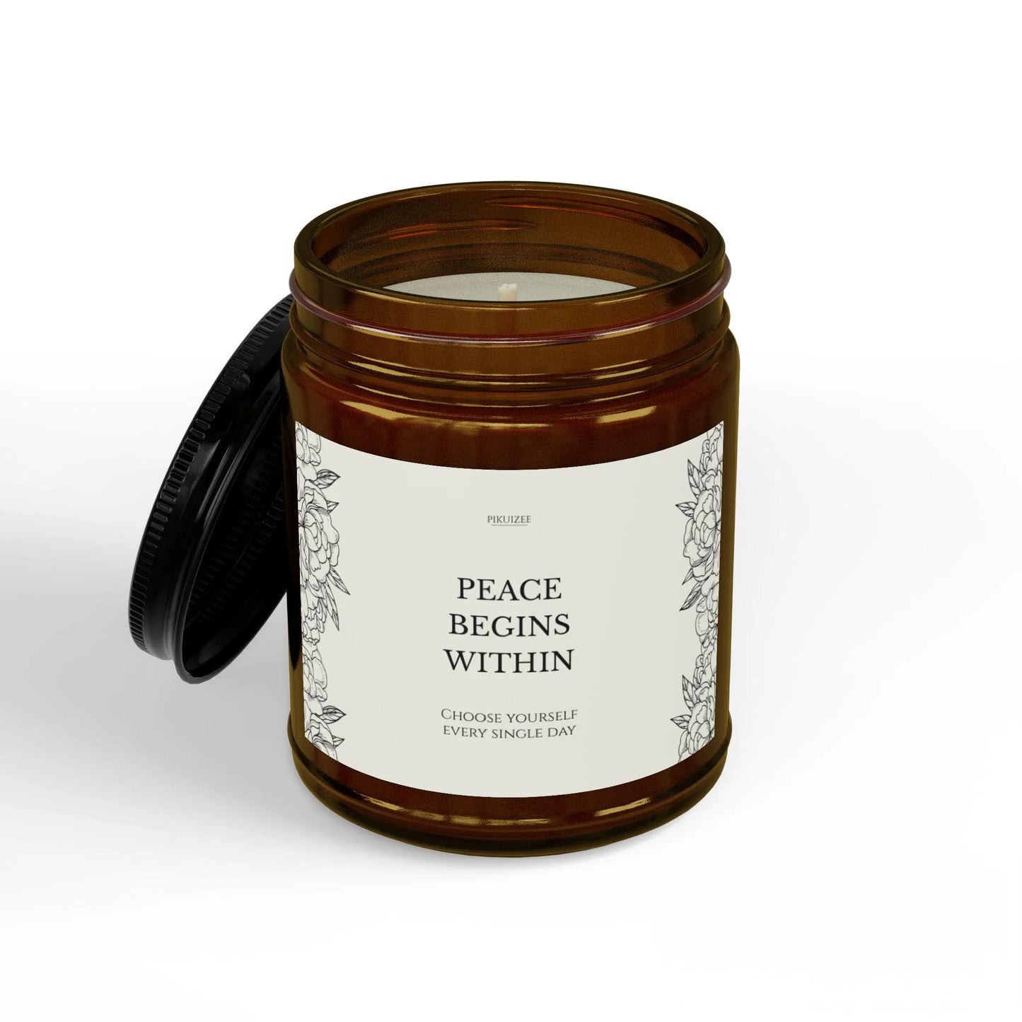 Peace Begins Within Soy Candle | Mindfulness Inspirational Gift