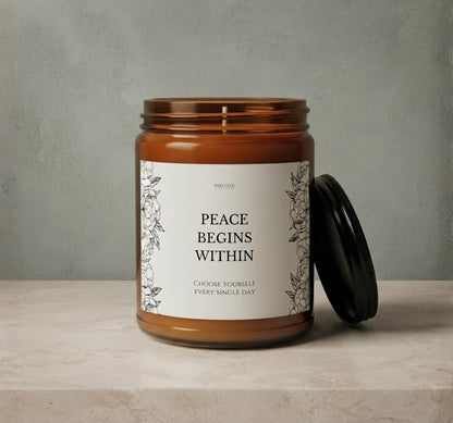 Peace Begins Within Soy Candle