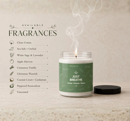 Just Breathe Mindfulness Candle