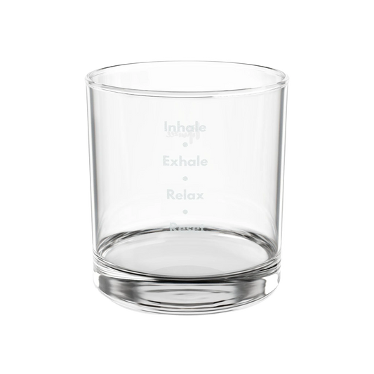 Inhale Exhale Relax Rocks Glass
