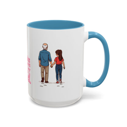 Large 15oz Father's Day mug with light blue interior - Big Dad coffee cup