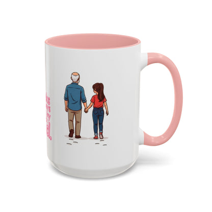 Large 15oz Father's Day mug with pink interior - Big Dad coffee cup