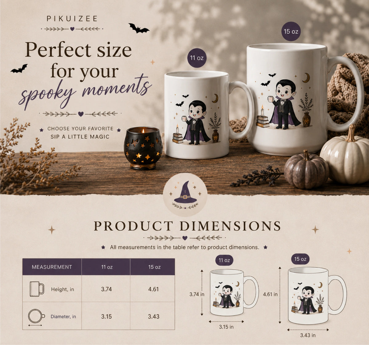 Little Vampire Halloween Mug