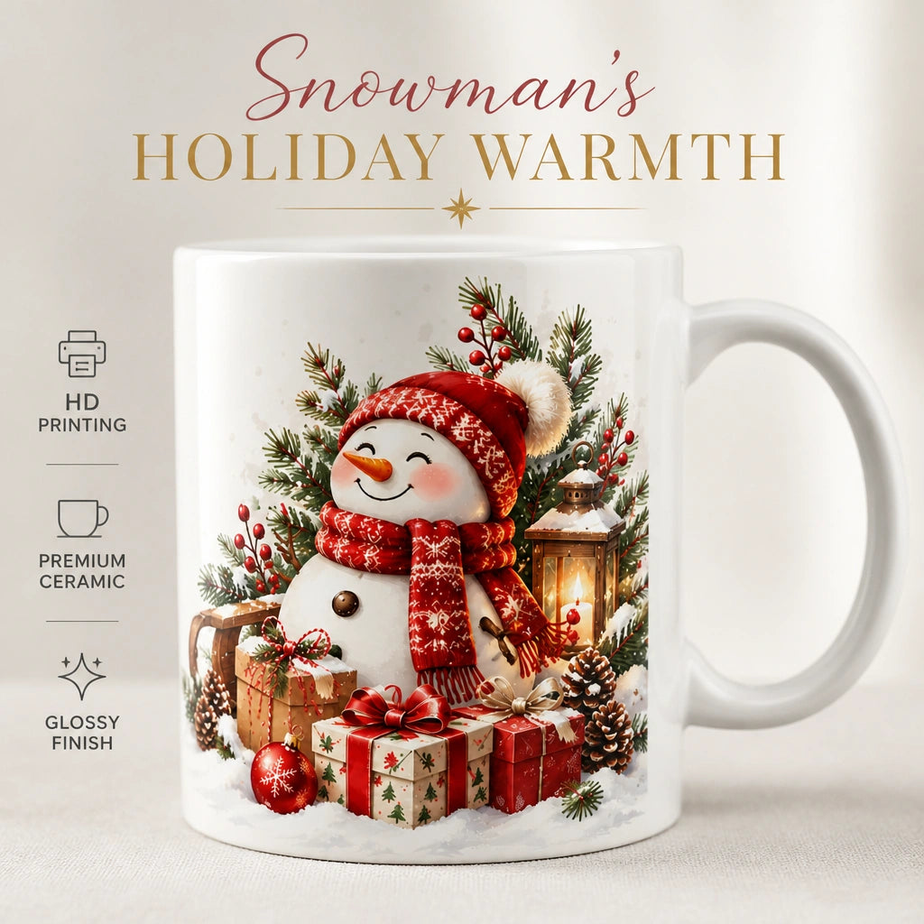 Merry & Bright Christmas Ceramic Mug | Festive Holiday Gift - new - Premium Detail