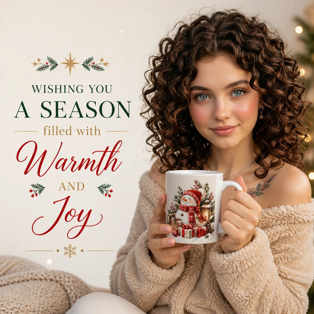 Merry & Bright Christmas Ceramic Mug | Festive Holiday Gift - new - Seasonal Ritual