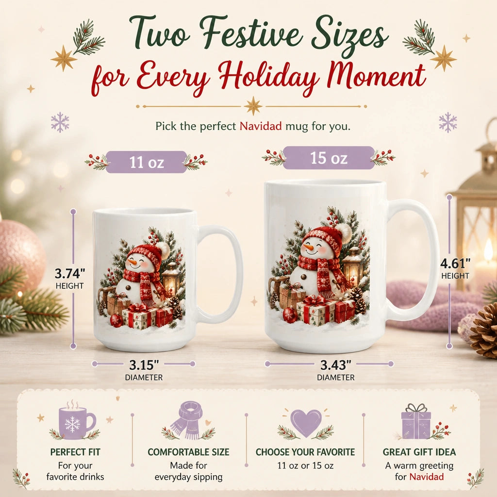 Merry & Bright Christmas Ceramic Mug | Festive Holiday Gift - new - Variants Size