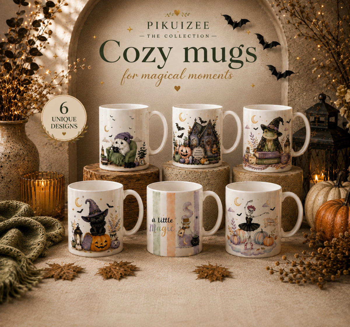 Mummy Cat Halloween Mug