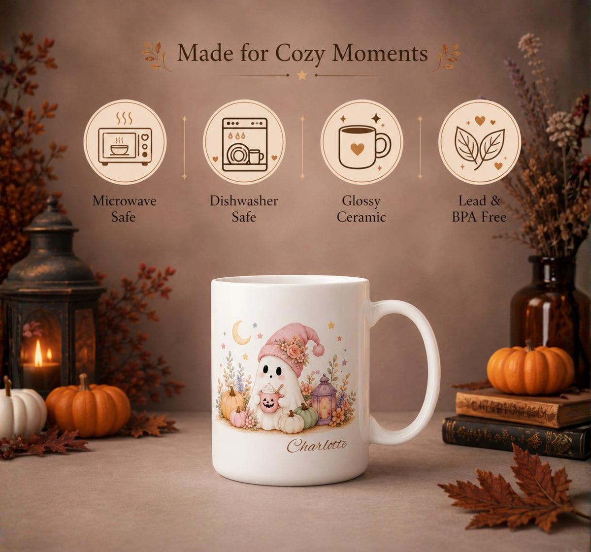 Pastel Ghost Halloween Mug