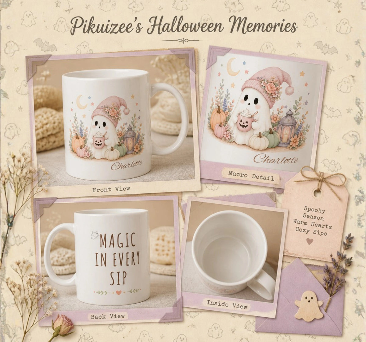 Pastel Ghost Halloween Mug