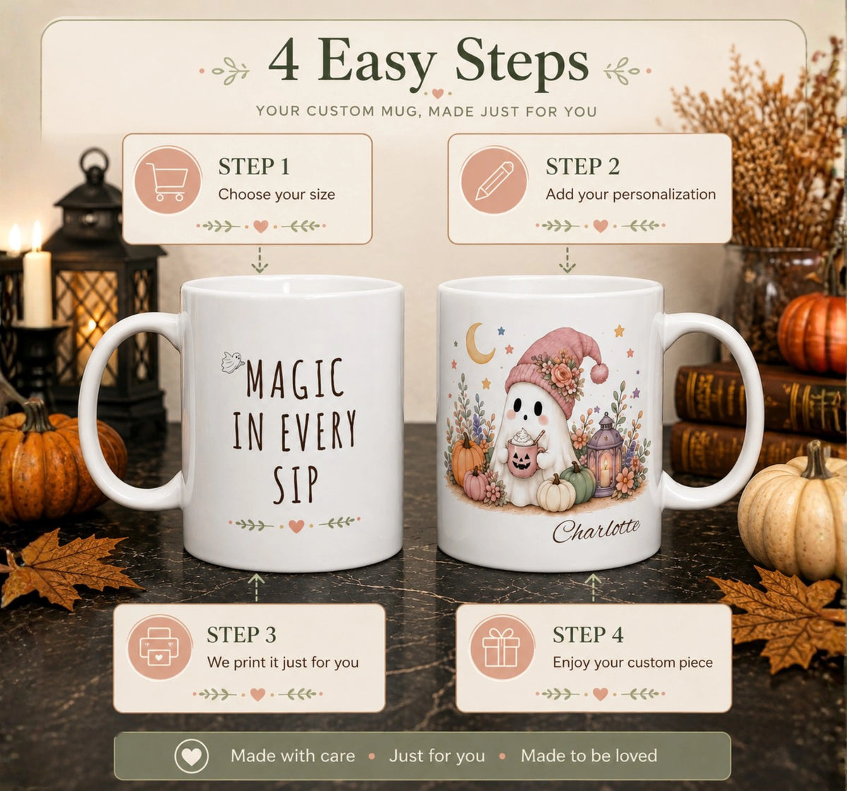 Pastel Ghost Halloween Mug