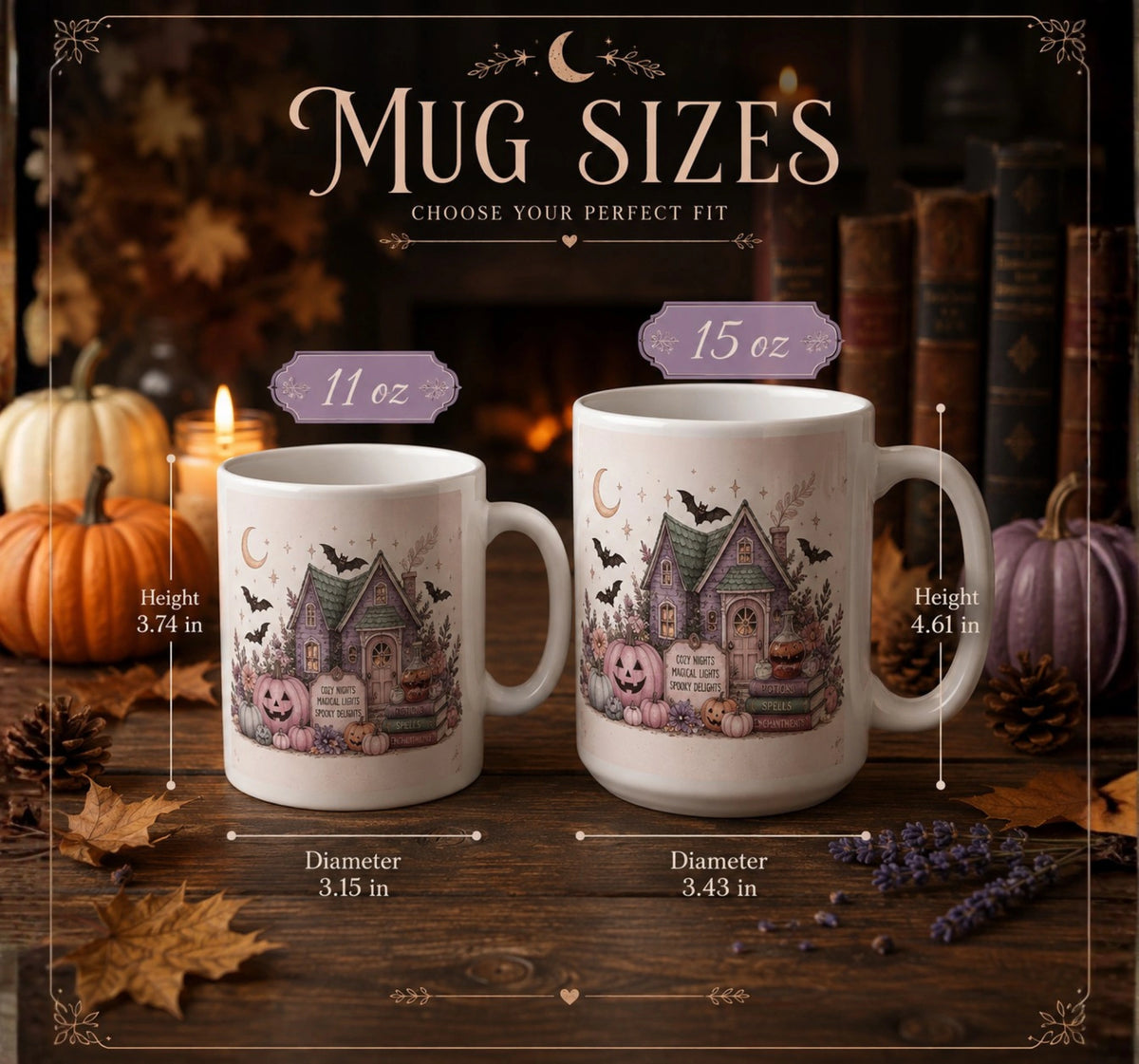 Pastel Halloween Haunted House Mug