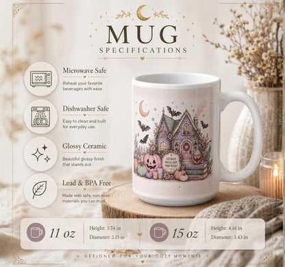 Pastel Halloween Haunted House Mug