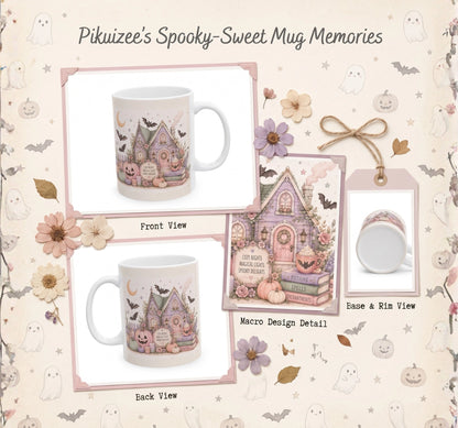Pastel Halloween Haunted House Mug
