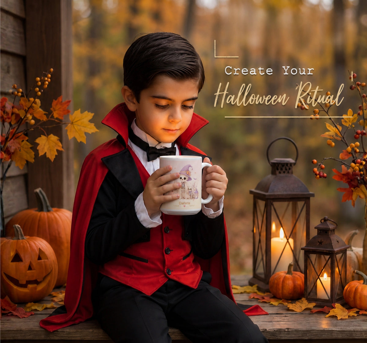 Pastel Skeleton Witch Halloween Mug