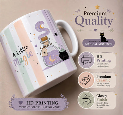 Pastel Witch Cauldron Halloween Mug