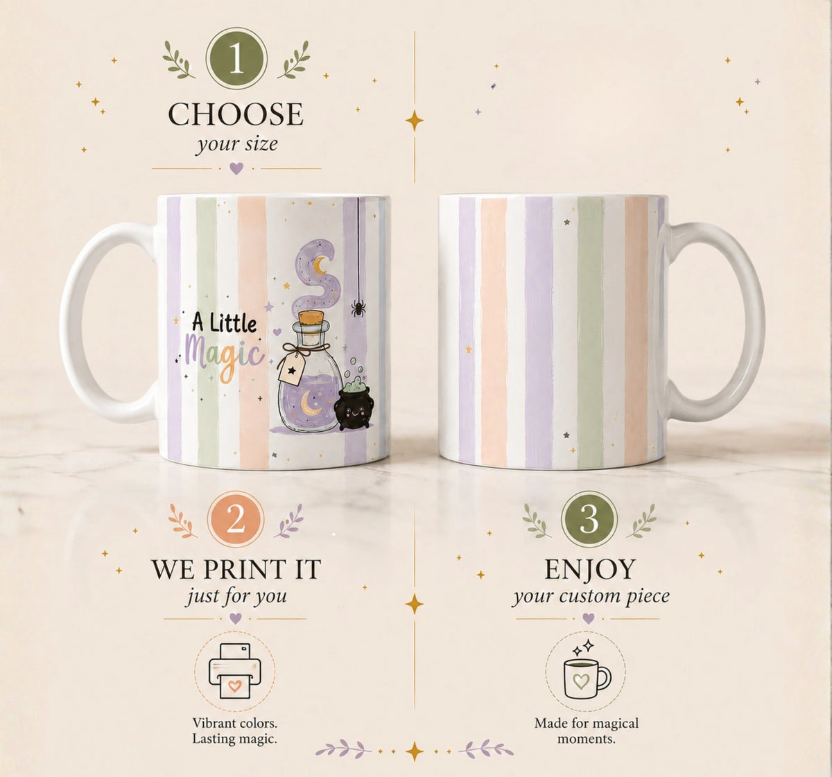 Pastel Witch Cauldron Halloween Mug
