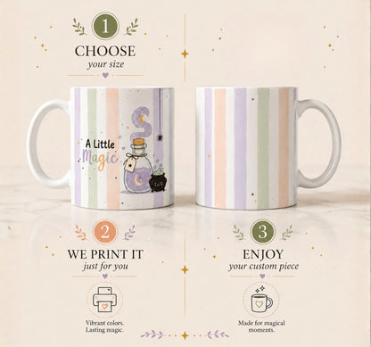 Pastel Witch Cauldron Halloween Mug