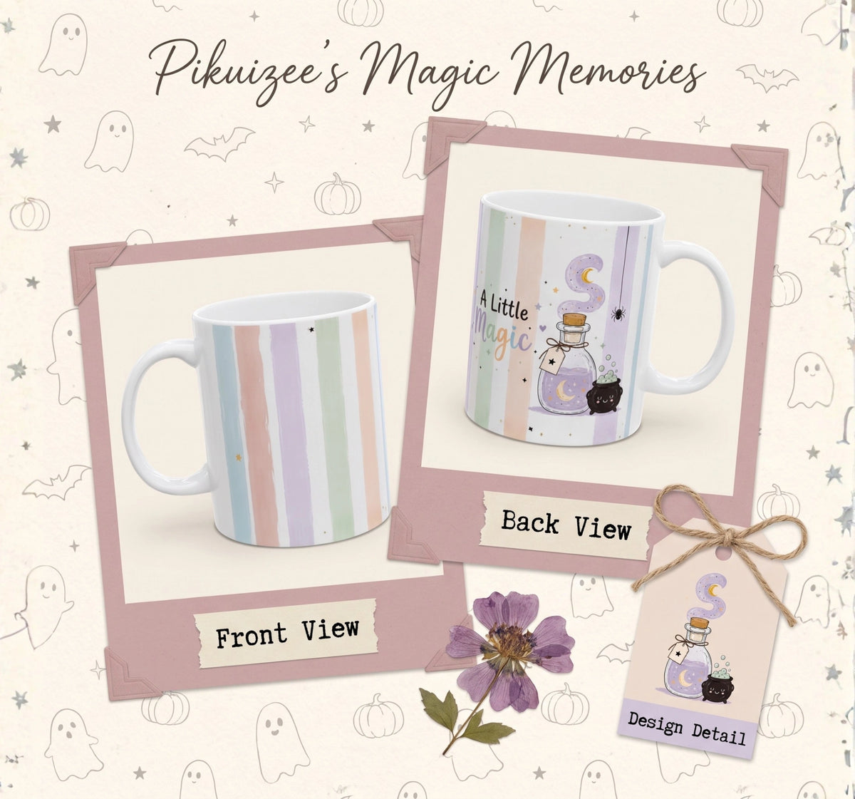Pastel Witch Cauldron Halloween Mug