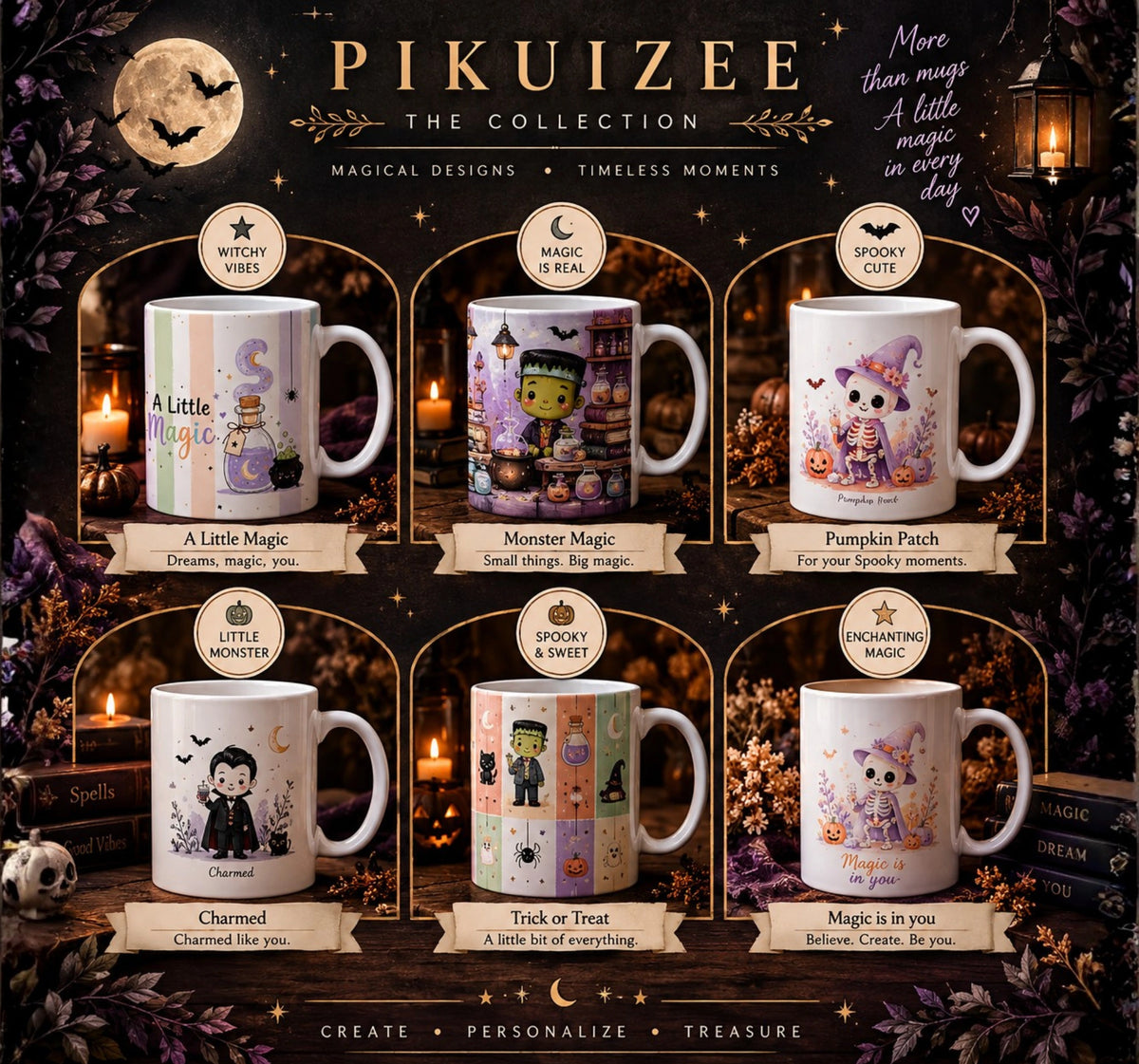 Pastel Witch Cauldron Halloween Mug