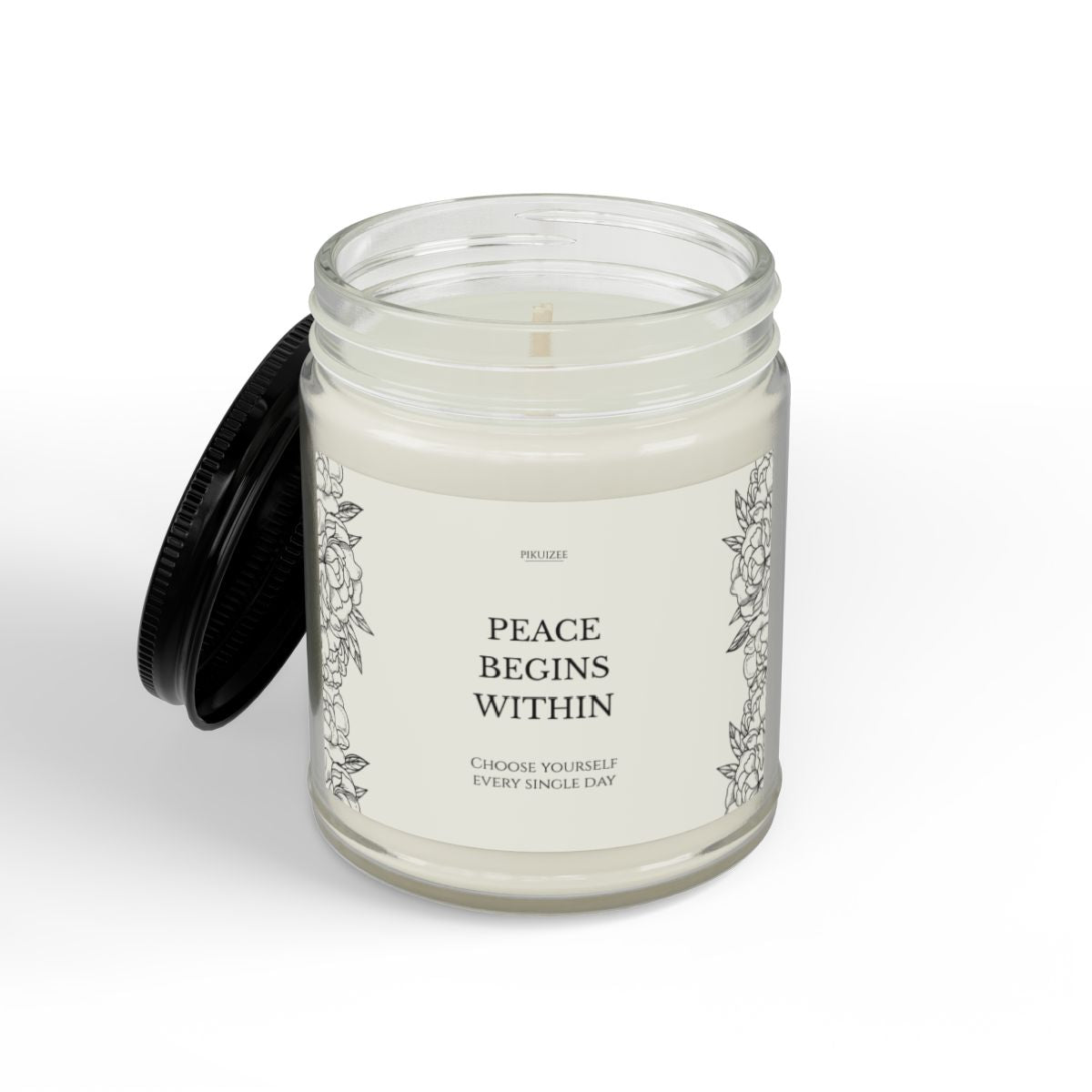 Peace Begins Within Soy Candle | Mindfulness Inspirational Gift