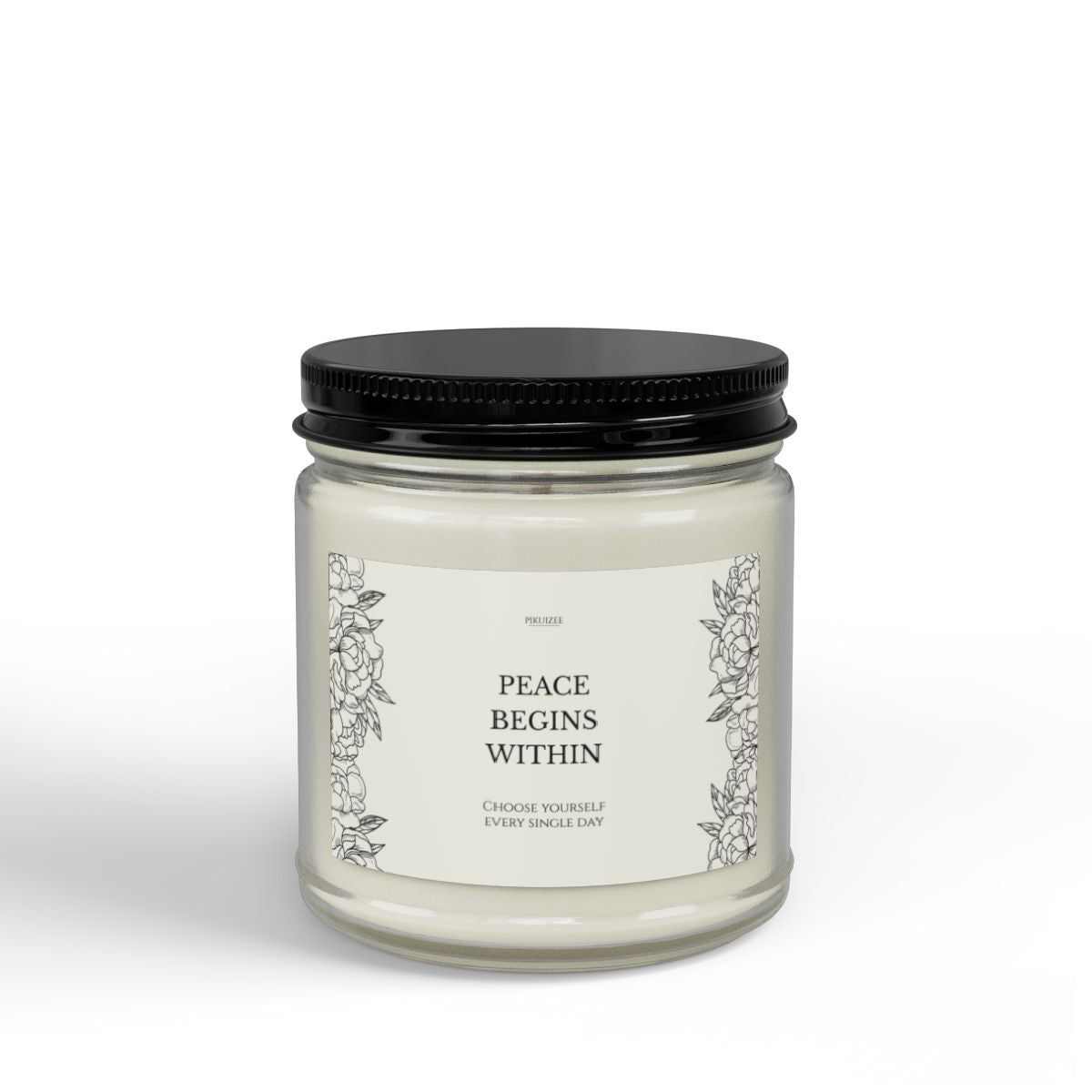 Peace Begins Within Soy Candle | Mindfulness Inspirational Gift