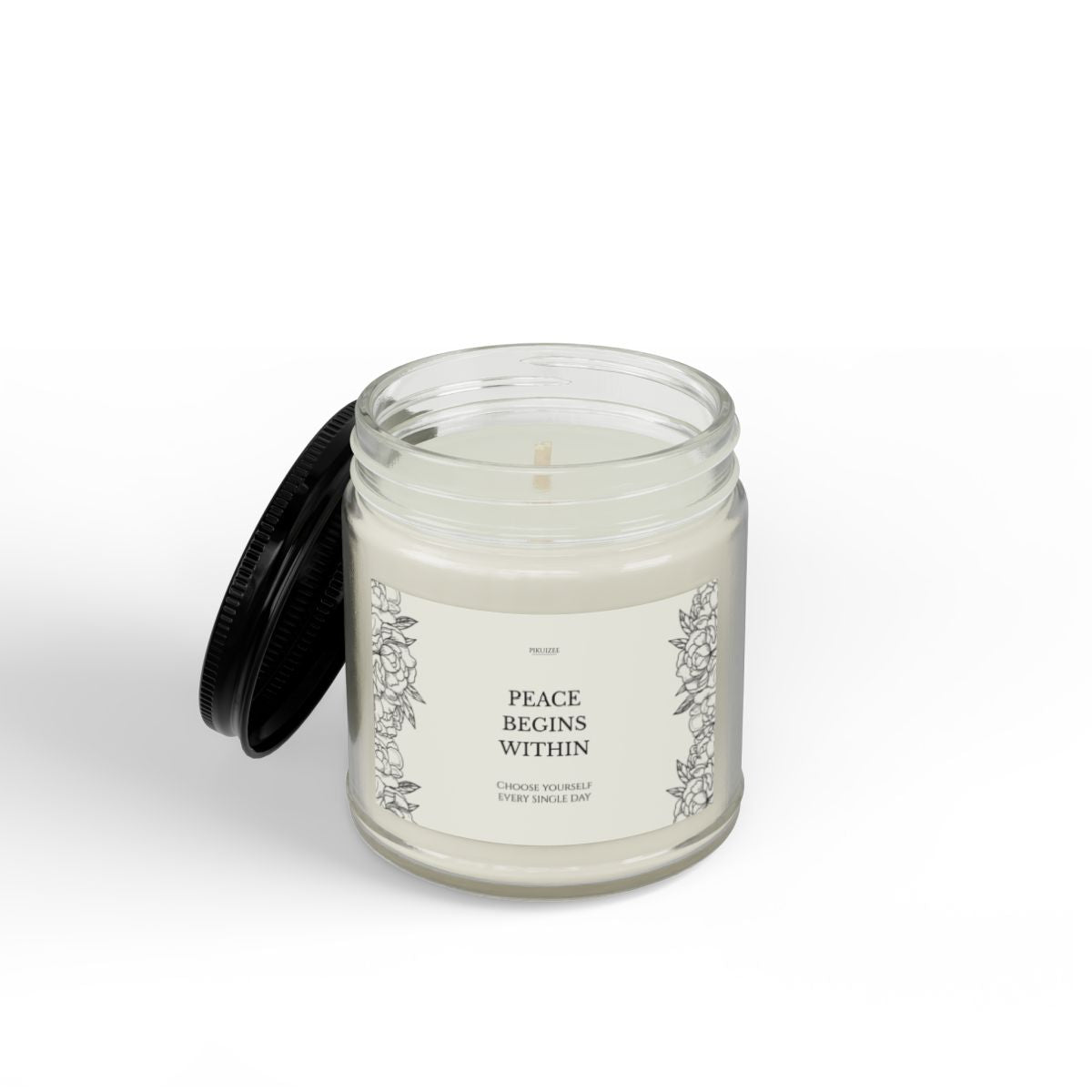 Peace Begins Within Soy Candle | Mindfulness Inspirational Gift