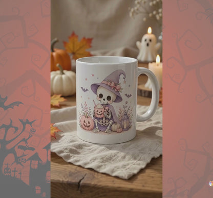 Skeleton Witch Halloween Mug