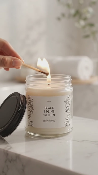 Peace Begins Within Soy Candle