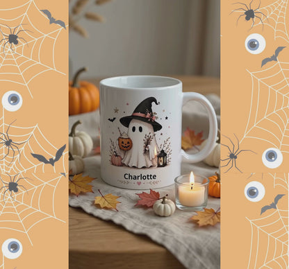 Ghost Witch Hat Halloween Mug