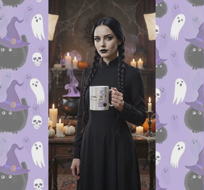 Pastel Witch Cauldron Halloween Mug