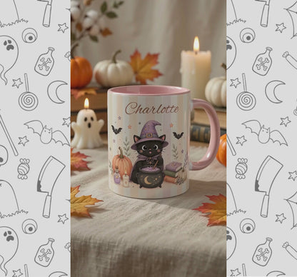 Witch Cat Halloween Mug