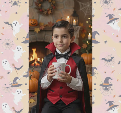 Pastel Skeleton Witch Halloween Mug