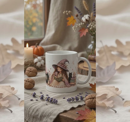 Cozy Witch Halloween Mug Autumn Coffee Cup